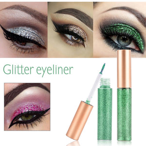 10pcs Waterproof Metallic Pigment Glitter Eyeliner
